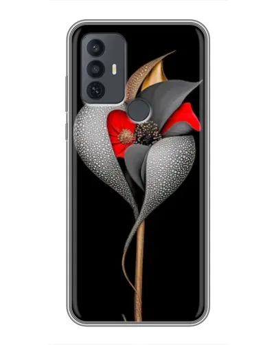 Чехол для TCL 30E с картинкой «Серебряный фантазийный цветок» Чехол для TCL 30E с картинкой «Серебряный фантазийный цветок»
