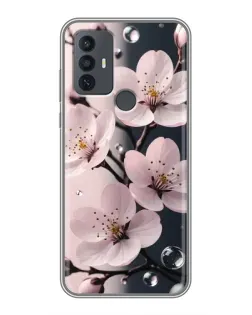 Чехол для TCL 30E с картинкой «Нежная сакура и капли» Чехол для TCL 30E с картинкой «Нежная сакура и капли»