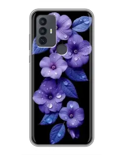 Чехол для TCL 30E с картинкой «Фиолетовые цветы с росою» Чехол для TCL 30E с картинкой «Фиолетовые цветы с росою»
