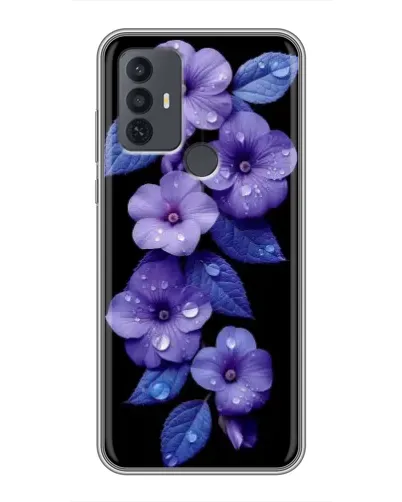 Чехол для TCL 30E с картинкой «Фиолетовые цветы с росою» Чехол для TCL 30E с картинкой «Фиолетовые цветы с росою»