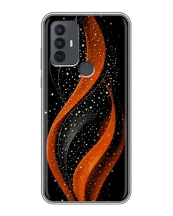 Чехол для TCL 30E с картинкой «Огненная звездная волна»