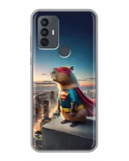 Чехол для TCL 30E с картинкой «Капи-мен супергерой»