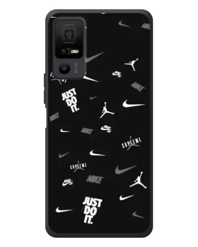 Чехол для TCL 40 NxtPaper 5G с картинкой «Nike Black Pattern» Чехол для TCL 40 NxtPaper 5G с картинкой «Nike Black Pattern»