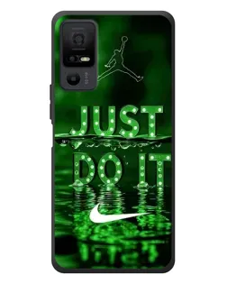 Чехол для TCL 40 NxtPaper 5G с картинкой «Зеленый неоновый Nike»