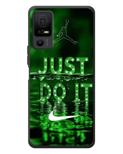 Чехол для TCL 40 NxtPaper 5G с картинкой «Зеленый неоновый Nike»