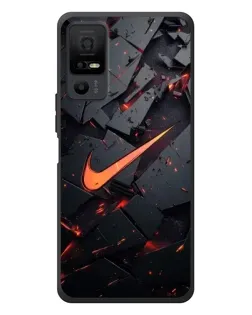 Чехол для TCL 40 NxtPaper 5G с картинкой «Nike — эффект разломов»