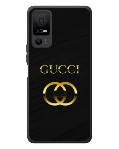 Чехол для TCL 40 NxtPaper 5G с картинкой «Золотой логотип Gucci»