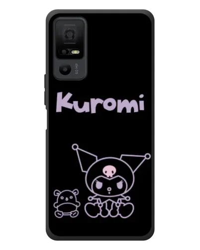 Чехол для TCL 40 NxtPaper 5G с картинкой «Kuromi — черный минимализм»