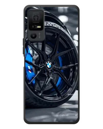 Чехол для TCL 40 NxtPaper 5G с картинкой «Колесо BMW вблизи»