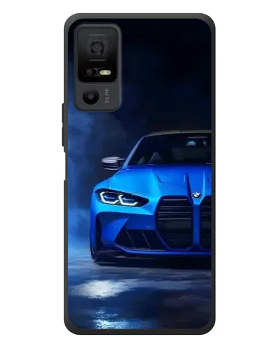 Чехол для TCL 40 NxtPaper 5G с картинкой «Голубая BMW M4»