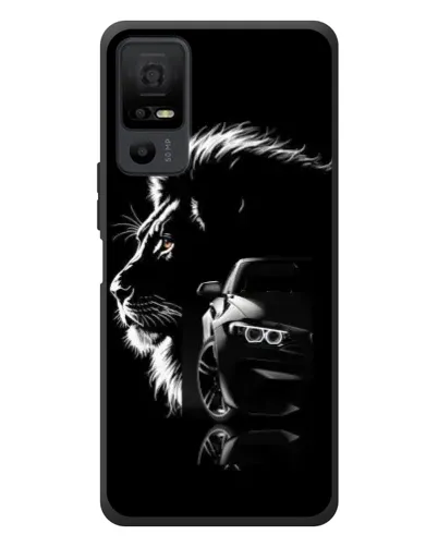 Чехол для TCL 40 NxtPaper 5G с картинкой «BMW и лев»