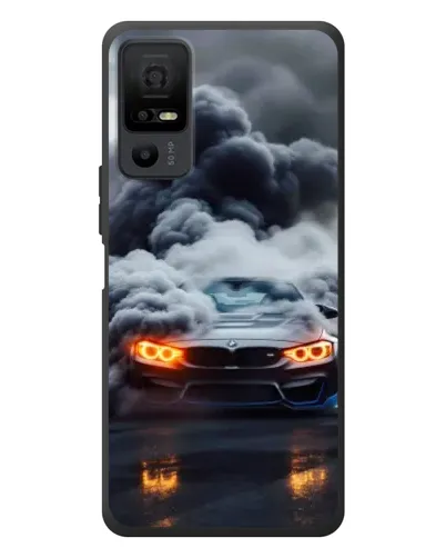 Чехол для TCL 40 NxtPaper 5G с картинкой «BMW в дыму»