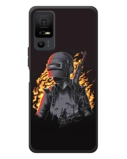 Чехол для TCL 40 NxtPaper 5G с картинкой «PUBG — огненный силуэт»