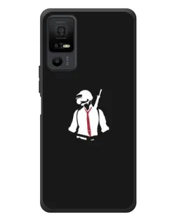 Чехол для TCL 40 NxtPaper 5G с картинкой «PUBG — силуэт воина»