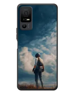 Чехол для TCL 40 NxtPaper 5G с картинкой «Герой PUBG на скале»
