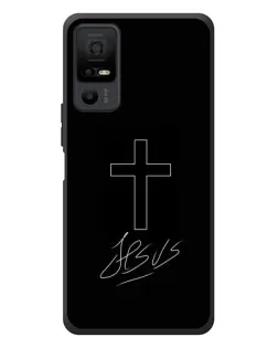 Чехол для TCL 40 NxtPaper 5G с картинкой «Графический крест Jesus»