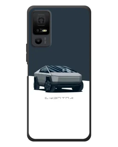 Чехол для TCL 40 NxtPaper 5G с картинкой «Серебристый Cybertruck Tesla»