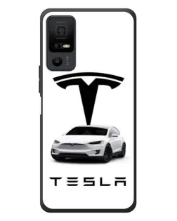 Чехол для TCL 40 NxtPaper 5G с картинкой «Tesla White Style» Чехол для TCL 40 NxtPaper 5G с картинкой «Tesla White Style»