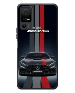 Чехол для TCL 40 NxtPaper 5G с картинкой «Mercedes — белый карбон»