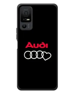 Чехол для TCL 40 NxtPaper 5G с картинкой «Логотип Audi Heart»