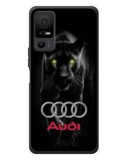 Чехол для TCL 40 NxtPaper 5G с картинкой «Пантера и Audi»