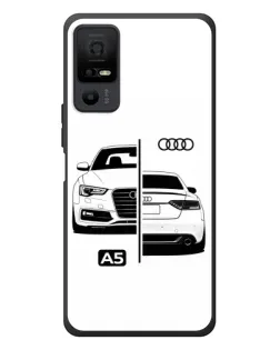 Чехол для TCL 40 NxtPaper 5G с картинкой «Audi — контрастный дизайн»