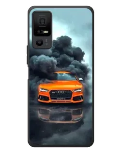 Чехол для TCL 40 NxtPaper 5G с картинкой «Audi в облаках дыма»