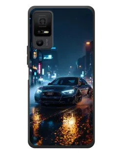 Чехол для TCL 40 NxtPaper 5G с картинкой «Ночной город и Audi»