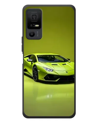 Чехол для TCL 40 NxtPaper 5G с картинкой «Салатовый Lamborghini Huracan»