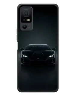 Чехол для TCL 40 NxtPaper 5G с картинкой «Черный Lamborghini Aventador»