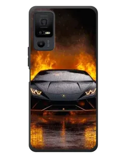 Чехол для TCL 40 NxtPaper 5G с картинкой «Lamborghini в огне»