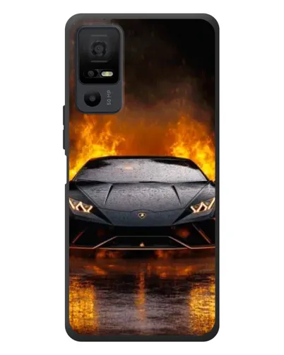 Чехол для TCL 40 NxtPaper 5G с картинкой «Lamborghini в огне»