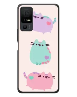 Чехол для TCL 40 NxtPaper 5G с картинкой «Pusheen трио»