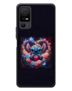 Чехол для TCL 40 NxtPaper 5G с картинкой «Stitch в цветах»