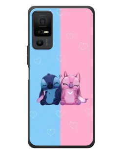 Чехол для TCL 40 NxtPaper 5G с картинкой «Stitch и Angel Love»