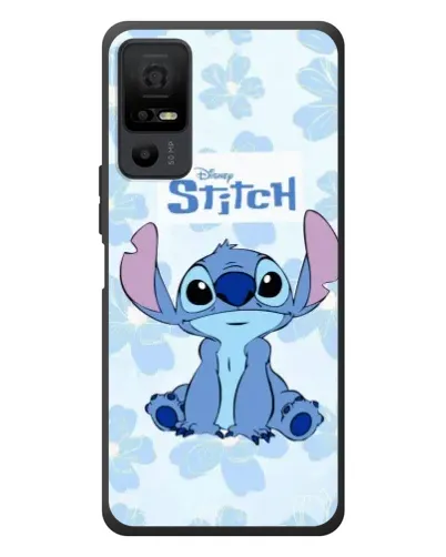 Чехол для TCL 40 NxtPaper 5G с картинкой «Stitch среди цветов»