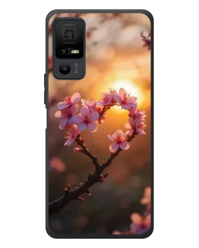 Чехол для TCL 40 NxtPaper 5G с картинкой «Розовый цвет сердце на фоне заката» Чехол для TCL 40 NxtPaper 5G с картинкой «Розовый цвет сердце на фоне заката»