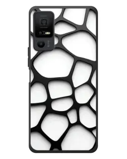 Чехол для TCL 40 NxtPaper 5G с картинкой «Белая объемная сетка»