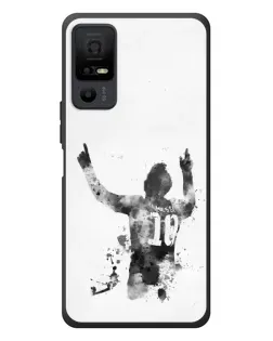 Чехол для TCL 40 NxtPaper 5G с картинкой «Черно-белый силуэт Месси» Чехол для TCL 40 NxtPaper 5G с картинкой «Черно-белый силуэт Месси»