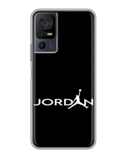 Чехол для TCL 40 SE с картинкой «Jordan White Logo»