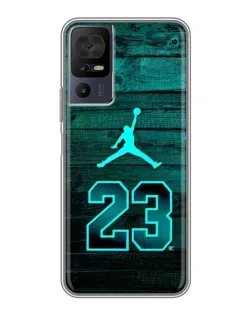Чехол для TCL 40 SE с картинкой «Jordan Cyan 23»