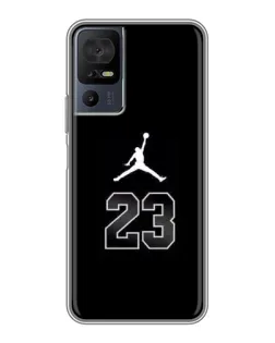Чехол для TCL 40 SE с картинкой «Jordan Flight 23»