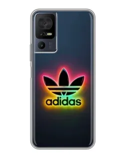 Чехол для TCL 40 SE с картинкой «Неоновый Adidas»