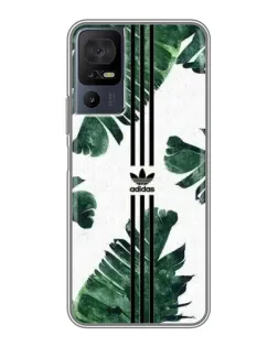 Чехол для TCL 40 SE с картинкой «Пальмовые листья адидас»