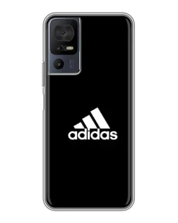 Чехол для TCL 40 SE с картинкой «Черная классика Adidas»