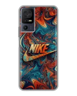Чехол для TCL 40 SE с картинкой «Nike в абстракции»