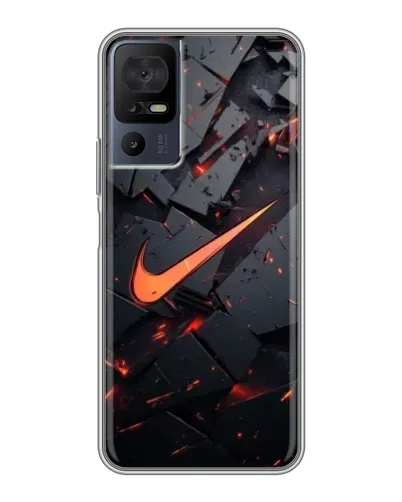 Чехол для TCL 40 SE с картинкой «Nike — эффект разломов» Чехол для TCL 40 SE с картинкой «Nike — эффект разломов»