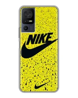 Чехол для TCL 40 SE с картинкой «Желтый текстурный Nike»
