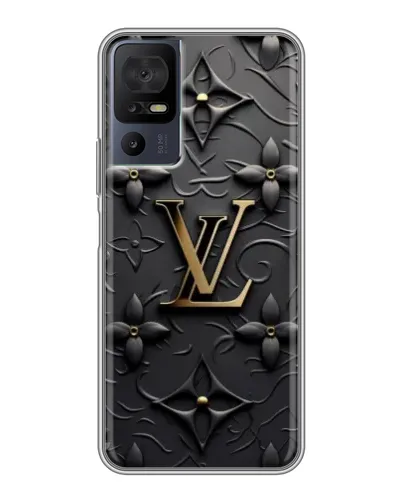 Чехол для TCL 40 SE с картинкой «Кожаная текстура LV»