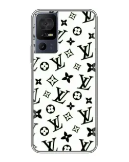 Чехол для TCL 40 SE с картинкой «Монохромный хаос LV»